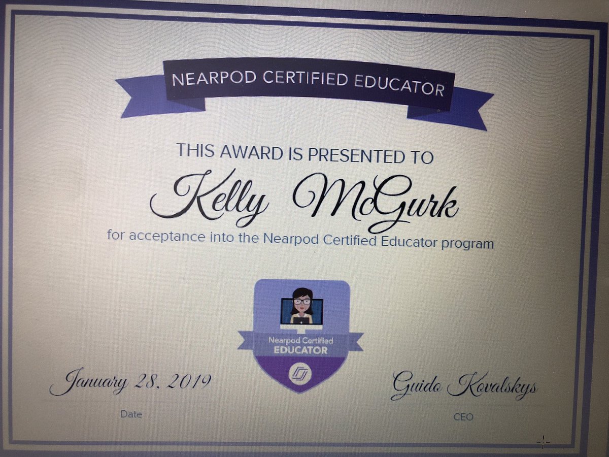 Wahooooooo. So this happened <a href="/nearpod/">Nearpod</a> #nearpodcertified