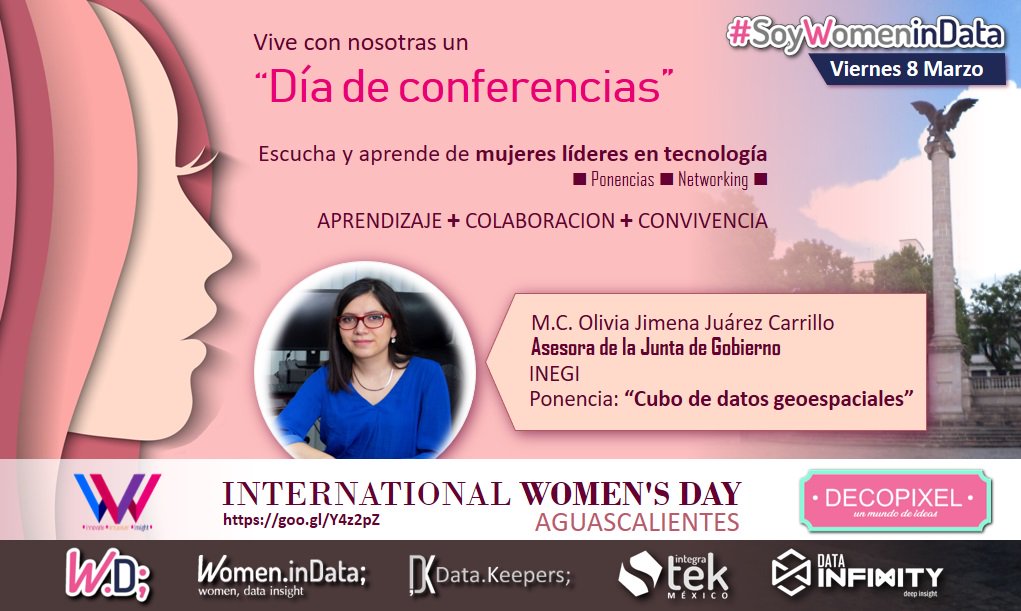 WomeninDataMX's tweet photo. Women.inData; #Aguascalientes Aprendiendo de mujeres líderes en TI

1. Computación Evolutiva
2. Estados eólicos como componentes gaussianos
3. Cubo de datos geoespaciales (@Jimena_Who)
Registro: https://t.co/DT6oJrcYAV

#SoyWomeninData
#WLAB
#Decopixel https://t.co/Qic1MyH27O