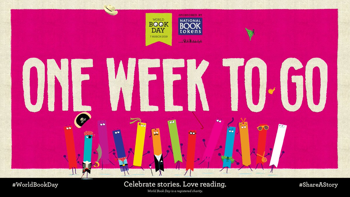 WorldBookDayUK's tweet photo. The countdown to World Book Day is officially ON! 
There is now just 1 week to go until we all go bananas over books.
That's 7 Days
168 Hours
10,080 Minutes 
or 604,800 seconds to get yourself #WorldBookDay ready. 📚👍 https://t.co/3KvOzRTxPJ