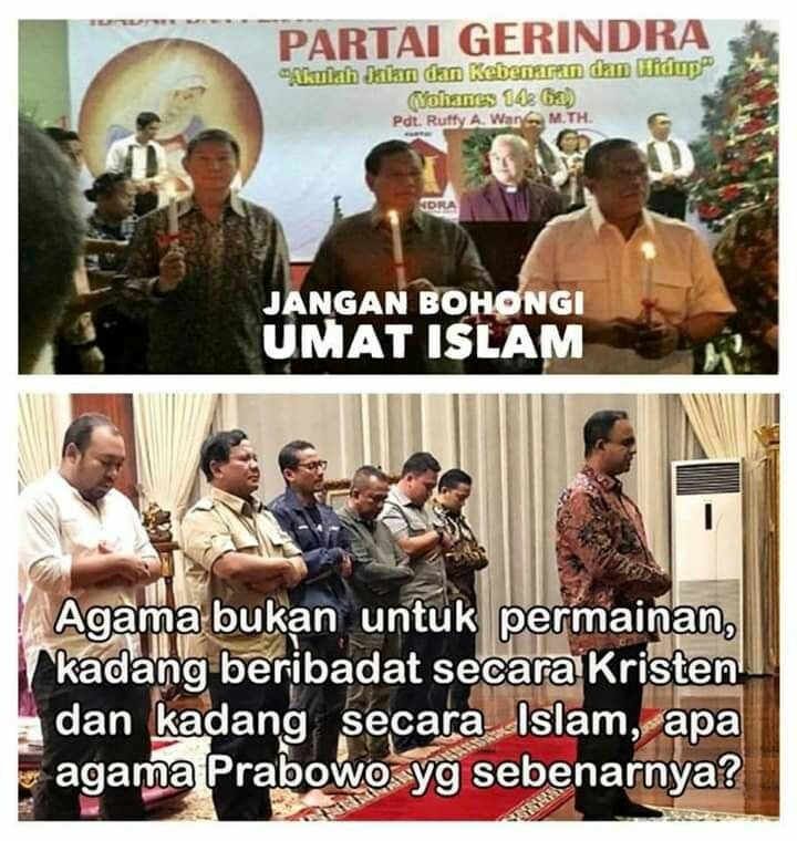 Si Prabowo saja yg ngga jelas keyakinannya begini koq  dibela-belain ? Apalagi si Sandi yg koplak ?
Bela lah yg pasti saja
Bela lah yg jelas saja
Bela lah yg pengalaman
#JokowiPresidenku 
#JokowiRamahSabar
#JokowiLagi 
<a href="/jokowi/">Joko Widodo</a>
<a href="/kangdede78/">Dede Budhyarto</a> 
@projopusat 
<a href="/FaGtng/">💞🇲🇨F꙯A꙯🇲🇨💞</a> 
<a href="/NannyAlexendry/">N Alexendry Tang</a>