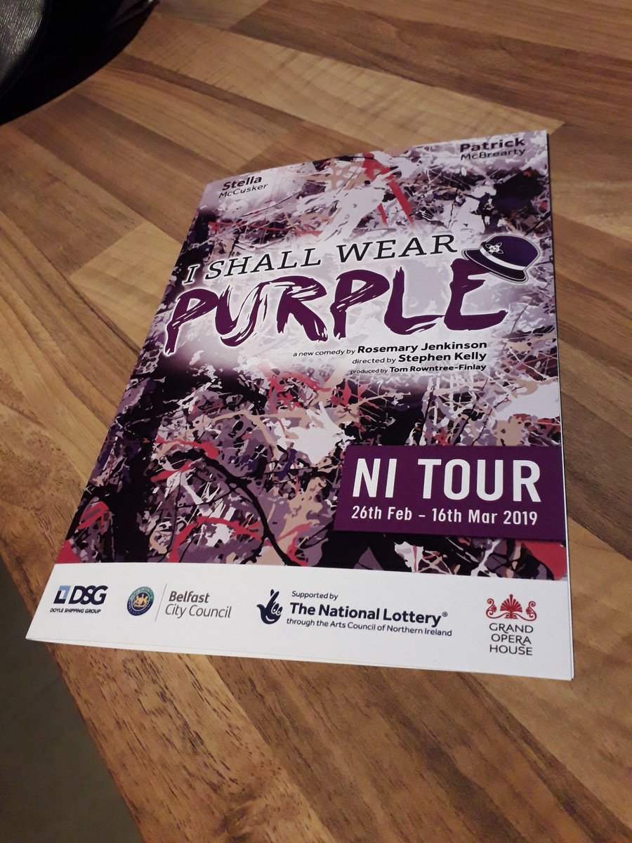 meaapni's tweet photo. Up bright & early despite having a late night with some of the team - they practically dragged me from my desk to join them at #GrandOperaHouse for #IShallWearPurple by @c21Theatre - a fab comedy #Art #AgeRage #NursingHome #FundingCuts https://t.co/7VHRslcRpk