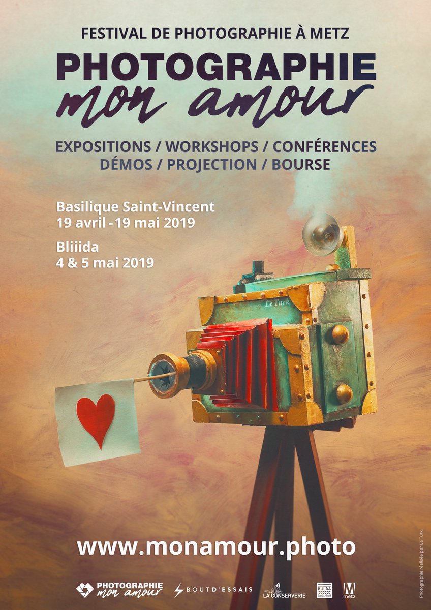 Tauph's tweet photo. ça va bouger à #metz dans quelques semaines ! Un beau rdv, les amoureux de la #photographie ont rdv avec  @photo_mon_amour les 4&amp;5 mai 2019 ! #festivalphoto #exposition https://t.co/408Q8JFEzH