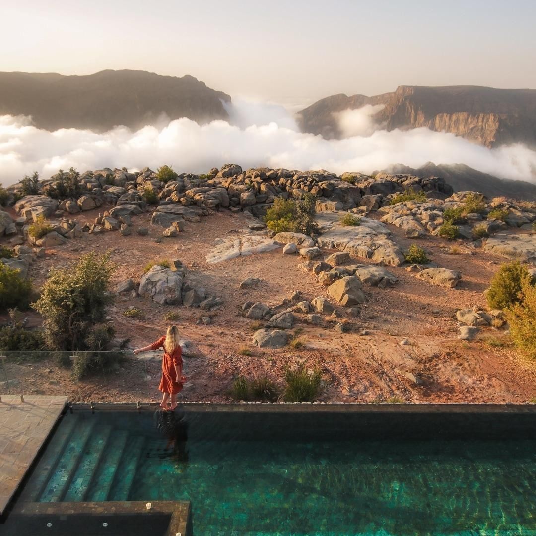 "Speechless places like this make me feel so alive! Early morning views from Anantara Al Jabal Al Akhdar's Royal Villa. Isn’t nature just amazing?" 
Photo by travel.and.treasures (IG) <a href="/Anantara_Hotels/">Anantara Hotels</a>