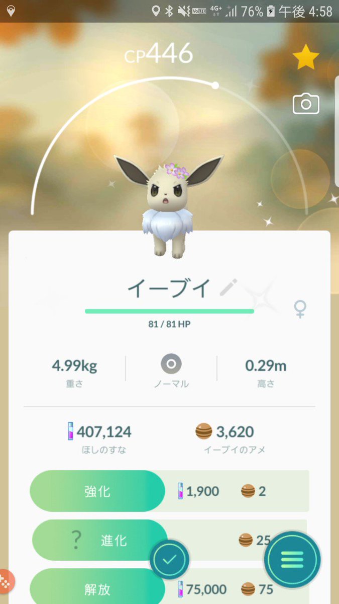 アイミ 花飾りイーブイ色違いだーーーー ー ー しかもおんなのこ れ アイミ 花飾りイーブイ色違いだーーーー ー ー しかもおんなのこ れ