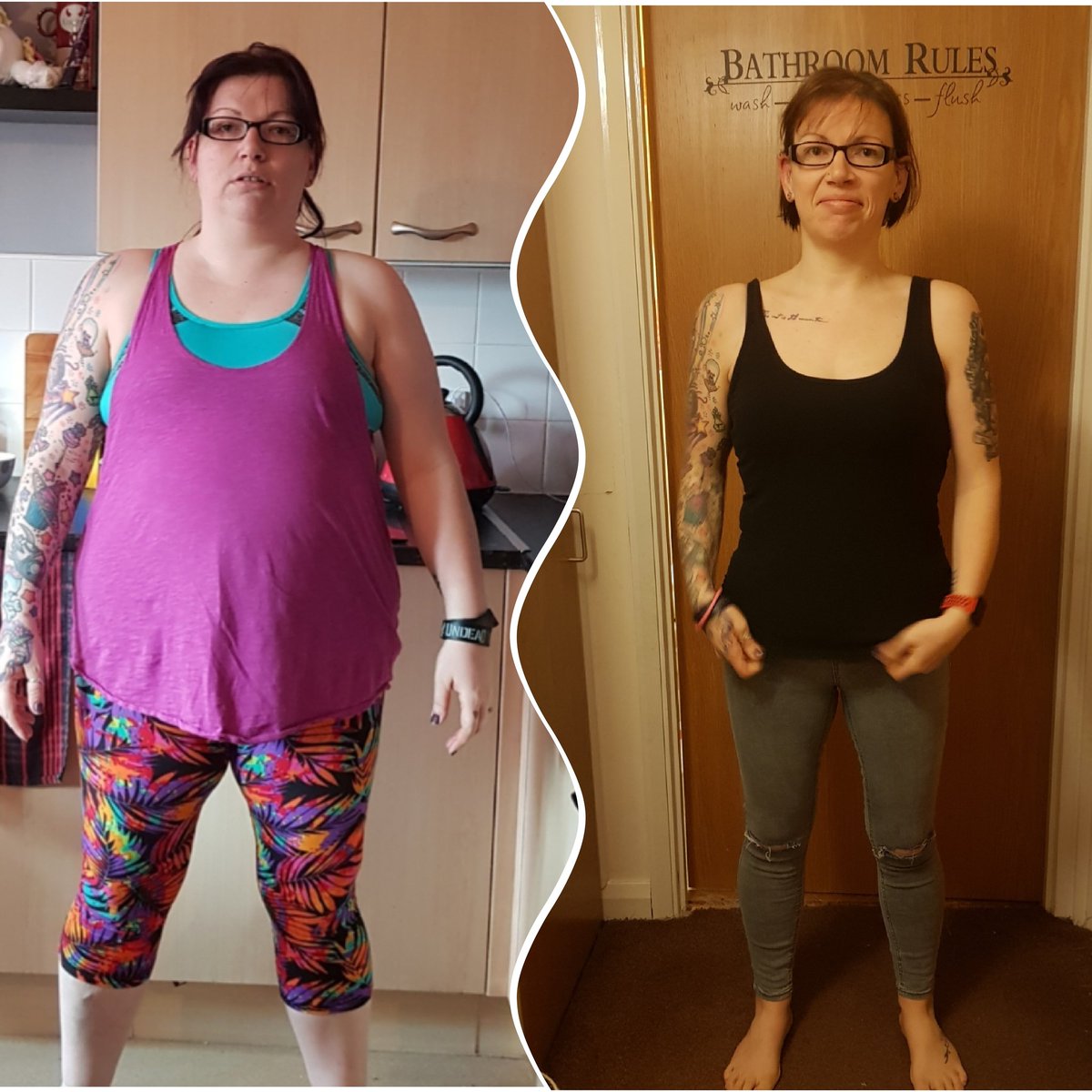 Un1cornsarerea1's tweet photo. Throwback Thursday
5 stone 9lbs gone ๐ช
5lbs till goal ๐ฅ
From the start of my journey to now...
#differences #somuchbetter #lesschubbynow #byebyefat #byebyelbs #weightgoals #slimfast #SlimFastUK @SlimFastUK https://t.co/2MackoHdBC