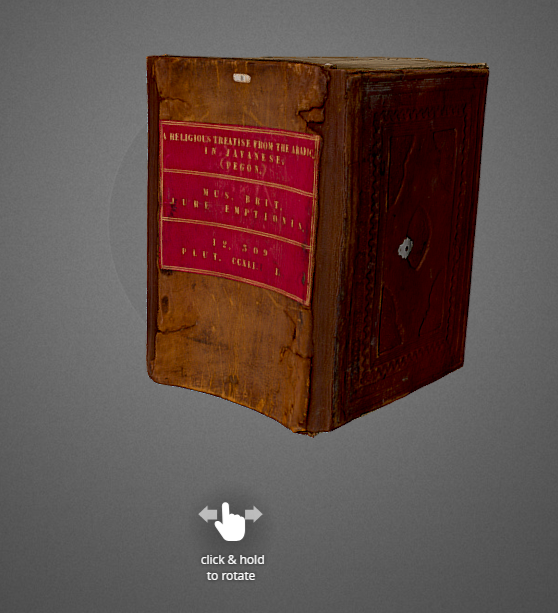 A 3D model of the large manuscript, from the provided link