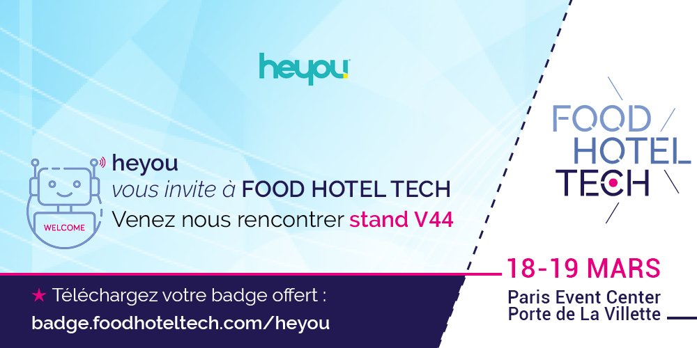 CapInfoRetail's tweet photo. #FoodHôtelTech - Il est encore temps ! Téléchargez dès maintenant votre invitation offerte par @Heyou_app !  
► https://t.co/JJv7XrAomj  

Nous sommes impatients d'y être ! Et vous ? https://t.co/fXQh1b5oNi