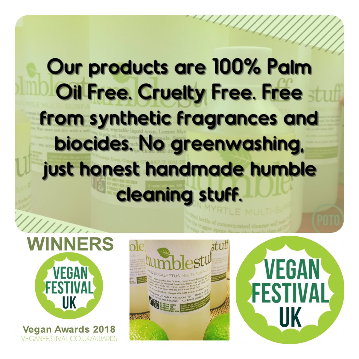 Could we be the winner <a href="/veganfestivaluk/">Vegan Festival 2021</a> ‘Best Household Product’ again?? That would be amazing! If you like our humble handmade cleaning stuff, then please vote for us! #veganawards #palmoilfree #crueltyfree <a href="/Naturewatch_org/">Naturewatch Foundation</a> <a href="/orangutanallnce/">Orangutan Alliance</a> 🍋🍋