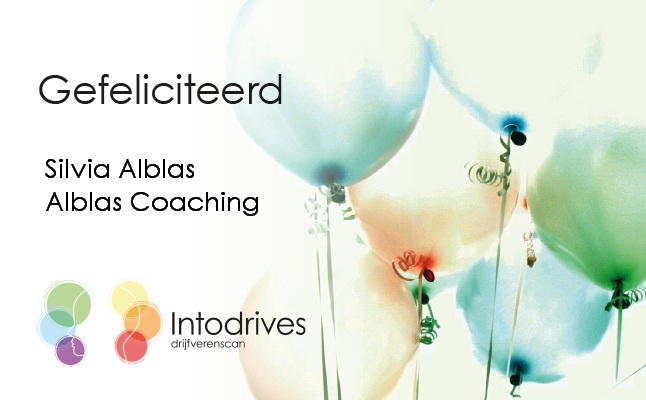 Vanaf vandaag gecertificeerd om de drijfverenscan van Intodrives in te zetten! Een mooie uitbreiding van mijn toolbox om teams en professionals nog eer te kunnen bieden!