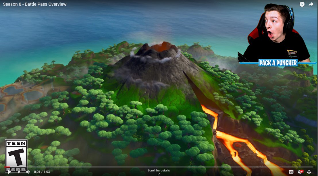PackAPuncherYT's tweet photo. VOLCANO IN SEASON 8!!! 😱😱😱 https://t.co/zKNzDZEMFd