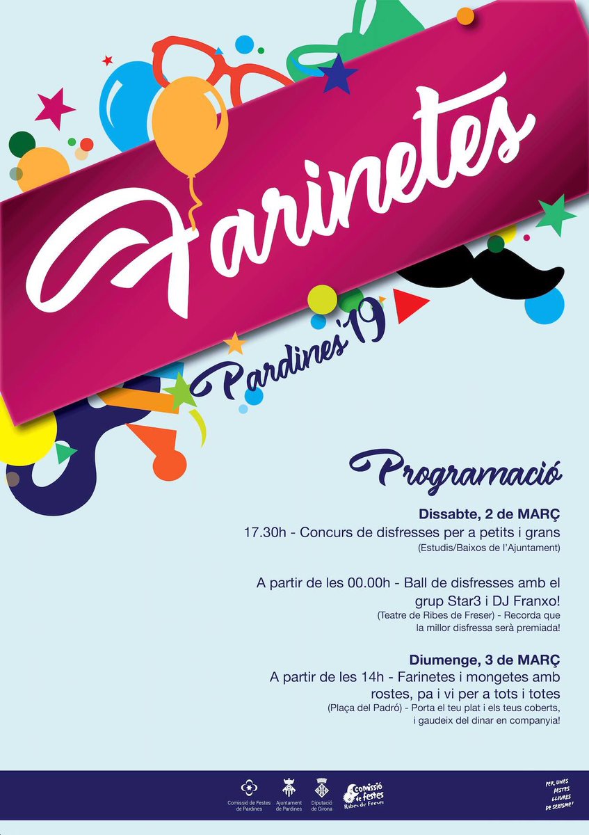PardinesComi's tweet photo. Tenim gana de farinetes, i ganes de festeta amb la Comi de Ribes! 🤩💃🏼🕺🏼👩🏻‍🎤🎉 https://t.co/jY7ZamHoO6