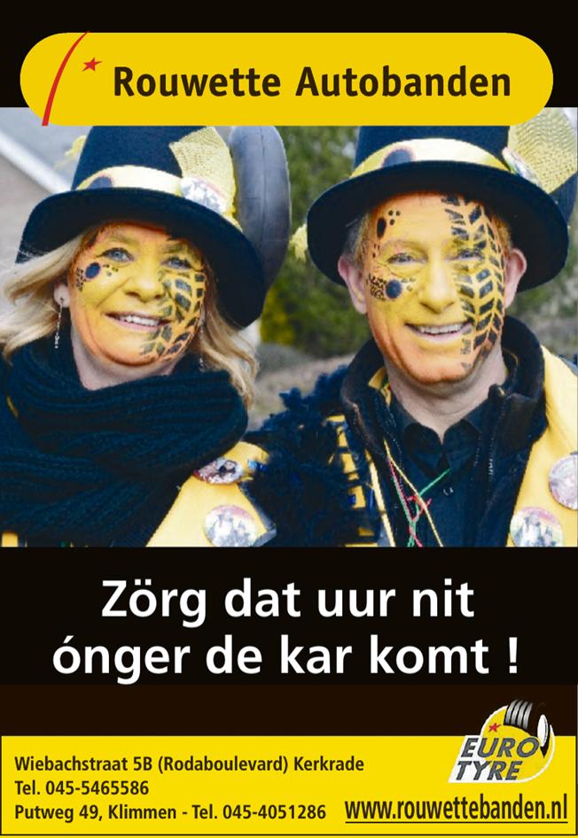 I.v.m. carnaval zijn wij maandag 4 maart en dinsdag 5 maart gesloten. Woensdag 6 maart staan wij weer voor u klaar!

Zurg dat der neet onger de kar komt!
Zorg dat uur nit onger de kar komt!