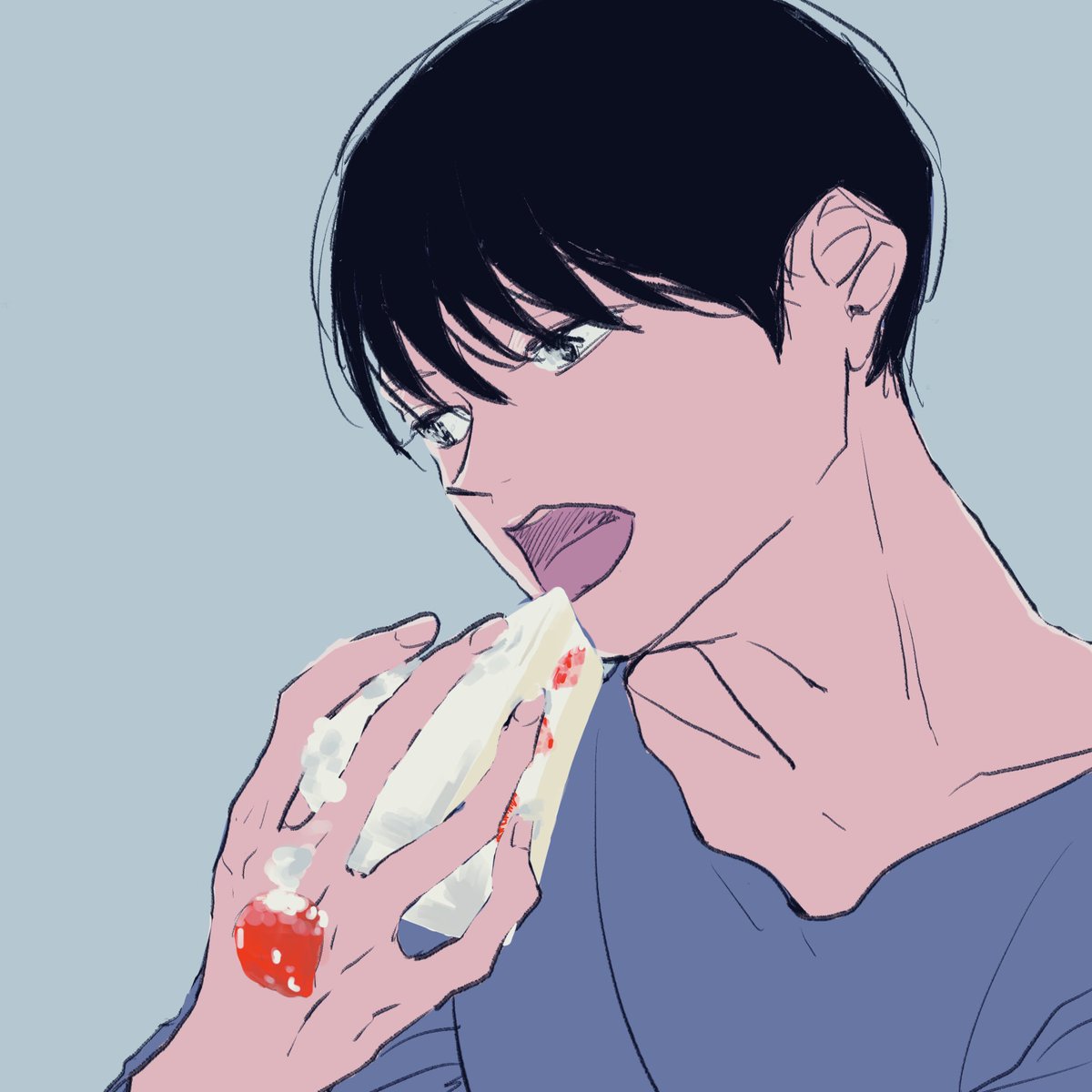 ハナ お題箱 ショートケーキを手掴みで食べちゃう男子どうですか T Co 6uko5zt7k4 Odaibako Th38t