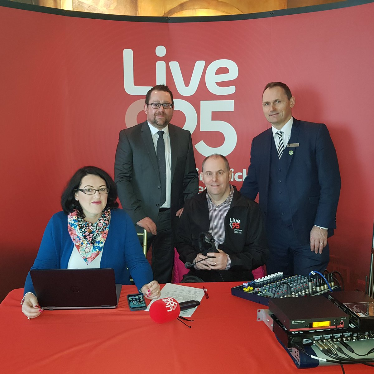 LimerickStrand's tweet photo. Our General Manager, Stephen & F&B Manager, Dermot welcoming @LimerickToday this morning for today's show. Tune in to @Live95Limerick for @LimerickToday with Joe Nash from 9am live from the @LimerickStrand #Limerick #LimerickToday #Live95fm https://t.co/SKAfGb8jxx