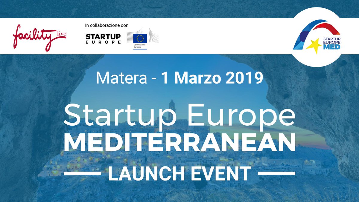 FacilityLive's tweet photo. Domani @Matera2019: @StartupEUMed Launch Event. #SEMED è la piattaforma dell’innovazione del Mediterraneo powered by FacilityLive per connettere #startup, investitori, imprese, #università, policy maker, centri di ricerca e incubatori.

Scopri l’agenda: https://t.co/A1Z3x9DSkW https://t.co/wM2K6dgBzi