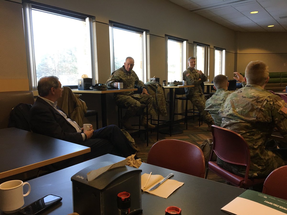 FoxRotc's tweet image. A couple of cadets took the plunge at PT this morning under the supervision of Green Knight Company Cadets. Than we joined @BlackHawkBde and @uwgbchancellor for breakfast and good discussions. @FoxRotc @ArmyROTC @uwgb @WI_Guard