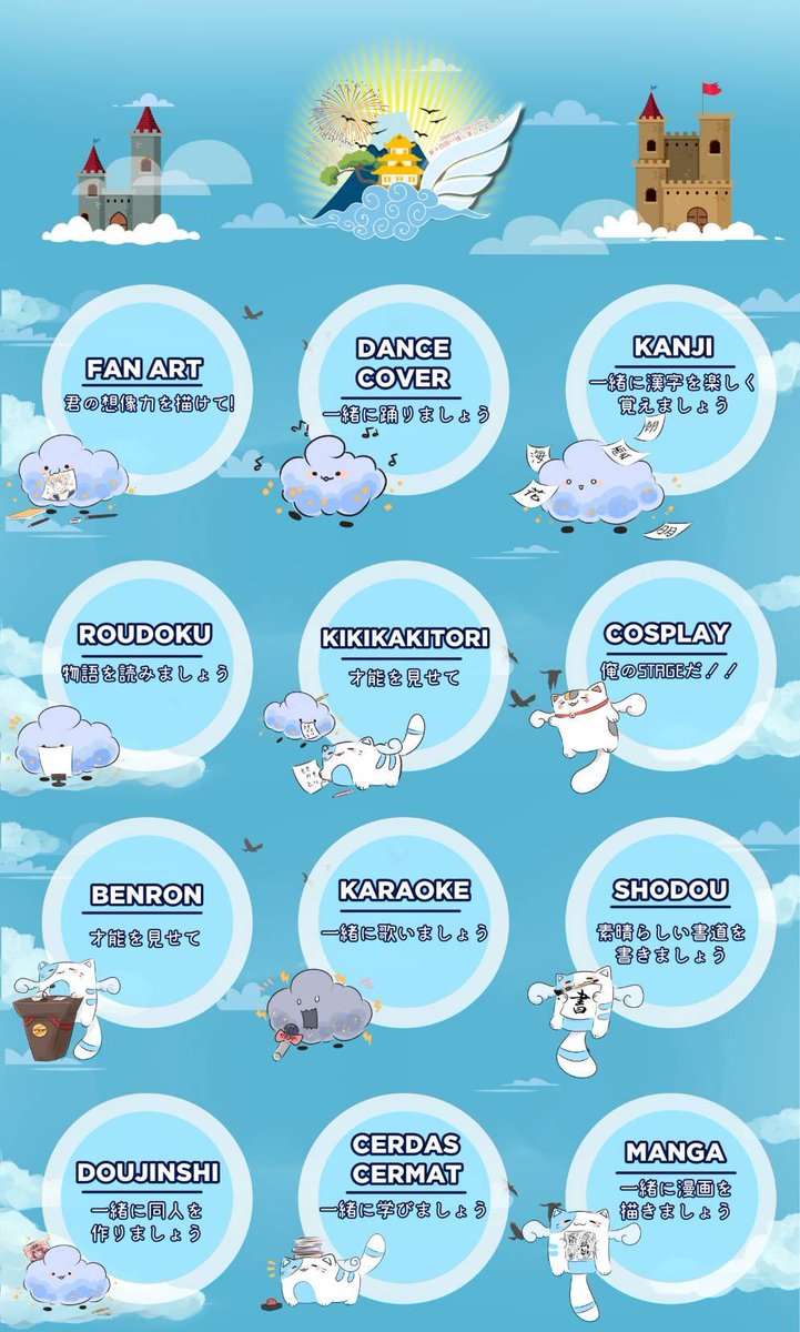 JAPANFESS's tweet photo. *jpf Minna-san, Konbanwa๐
Ayo adek2 SMA yang mau ikut lomba jejepangan di Isshoni Tanoshimimashou, pendaftarannya masih dibuka lho! Gak cuma anak SMA doang, buat umum juga ada kok.
Untuk informasi lengkapnya cek @IsshoniTanoshi
#ITFIBUB #IT14 #JapaneseFestival https://t.co/hD2DEtzAg5