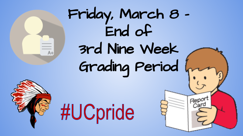 RandolphEastern's tweet photo. It's hard to believe, but Friday, March 8 is the end of the 3rd nine-week grading period. #itsgoingfast #UCpride @RESCNorthSide @UC_Principal https://t.co/PYRLGGh1Wf