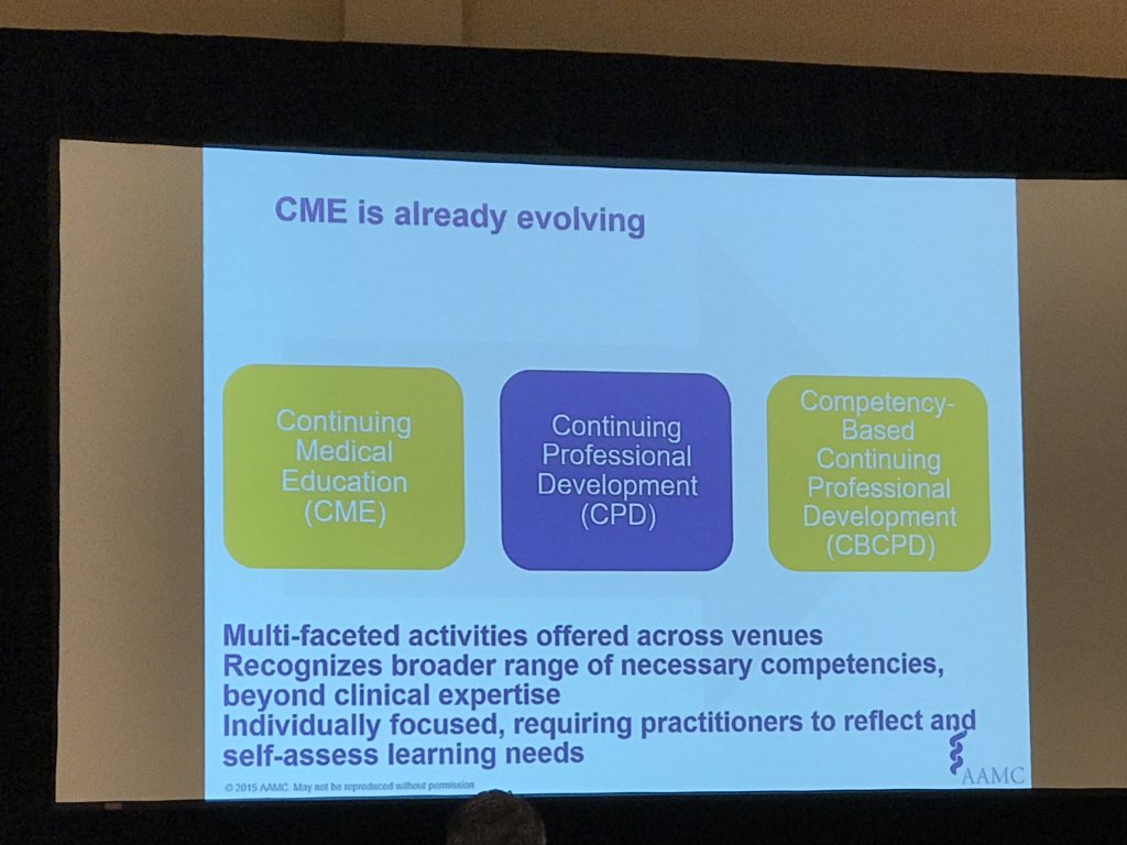 GinnyJacobs_UMN's tweet photo. Alison Whelan (AAMC) spoke of our need to transform existing educational models. We need to think differently about how we teach and learn. The key is to integrate education with the health system in pursuit of the Quadruple Aim. #SACMEMeeting https://t.co/tzHErIFcmQ