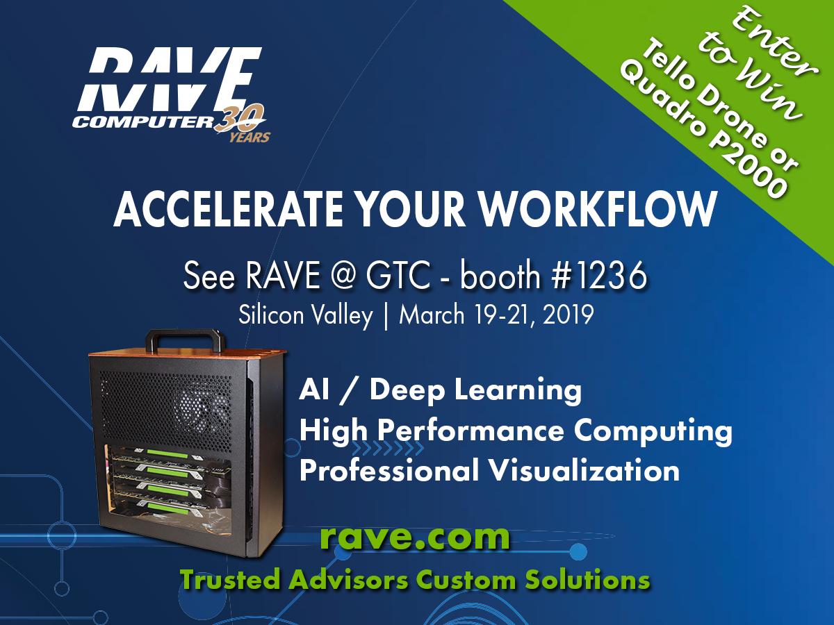 RaveComputer's tweet image. Don&apos;t miss RAVE at GTC!   #GTC19