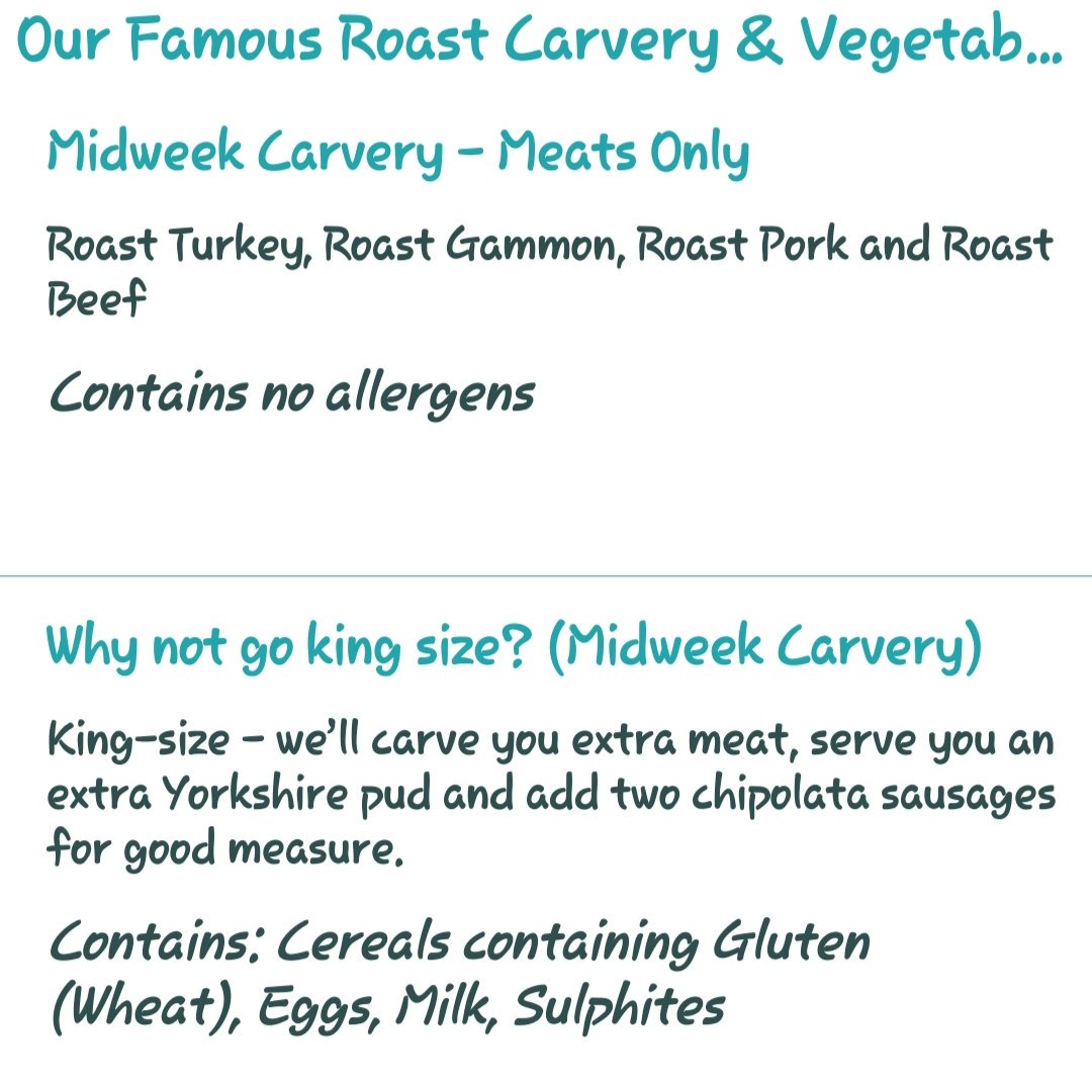HorsforthToby's tweet image. Dining Out With an Allergy Made Easy!
With Our Glass Onion App! Get Menus, Allergen and Dietary Information In The Palm Of Your Hand 🖐️
Available On The AppStore or PlayStore #TobyCarvery #Carvery #Horsforth #Leeds #RoastDinner #Allergy #Vegitarian #Vegan #Coeliac #Glutenfree