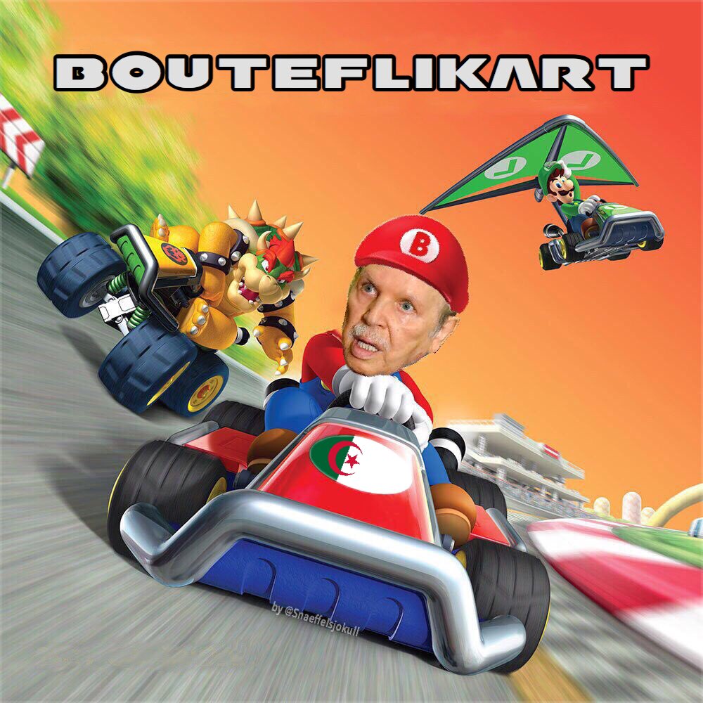Snaeffelsjokull's tweet image. BOUTEFLIKART

Sur une idée de @GeekNDestroy75 

#RetirezMoiPhotoshop #MarioKart #VroumVroum #PeauDeBanane #Bouteflika #OneTwoThree #Algeria #Nintendo @NintendoFrance