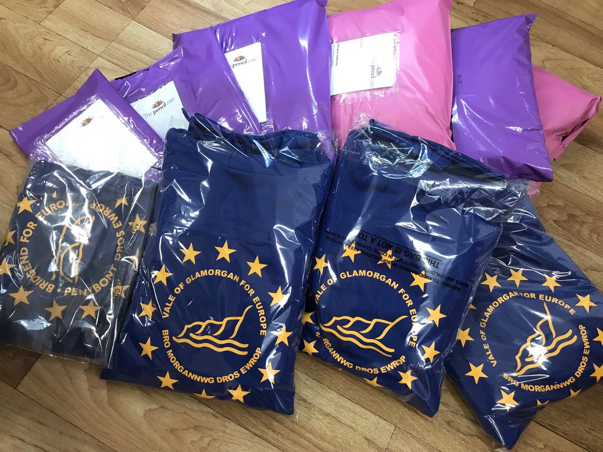 Sally_CF71's tweet photo. Next batch of @ValeforEurope @Bridgend4Europe & @Cardiff4EU t-shirts & hoodies ready for despatch!
@Pembs4EU @Swansea4Europe and #RebelAlliance next!
Order yours here: https://t.co/N59UyJ2uIP
#StopBrexit #teamtops #lookinggood #PeoplesVoteMarch #CardiffMarch https://t.co/nNcXJZUTvf