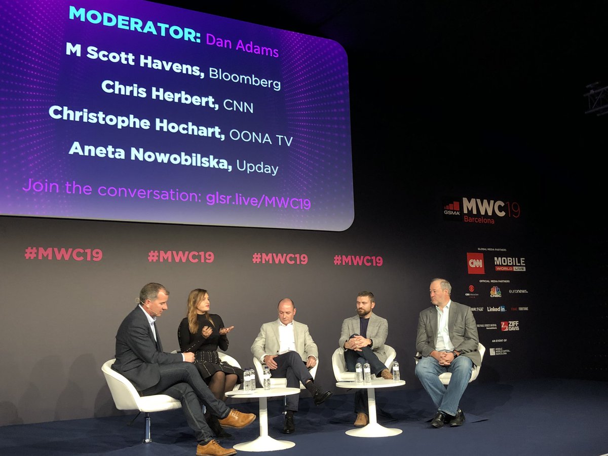On the using #Data to advance the #Media and #Entertainment panel, M Scott Havens and <a href="/AnetaNowo/">Aneta Nowobilska</a> discuss newsrooms’ desire to do #Journalism with a capital J and #engineering’s propensity to follow algorithms into a world of cats and salacious headlines! #MWC #MWC19