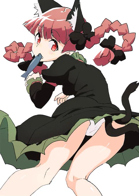 #深夜の真剣お絵描き60分一本勝負
お燐 