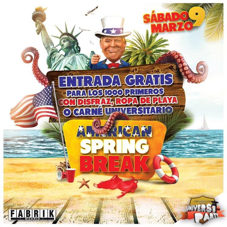 fabrikdiscoteca's tweet photo. Recuerda que puedes venirte completamente GRATIS a #UniversiParty el 9 de Marzo, si eres de los 1.000 primeros con disfraz, ropa de playa o carné universitario 🥳
#UniversiParty #AmericanSpringBreak https://t.co/1zxjClEr61