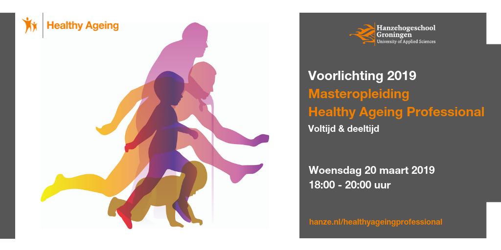Gez_Studies's tweet photo. Wil je weten of de Masteropleiding Healthy Ageing Professional @hanze bij je past? Kom naar de voorlichtingsavond op woensdag 20 maart 2019. Meer informatie en aanmelden: https://t.co/FbTFBwnmT2  
#healthyageing #masterup https://t.co/oK4X2RVvgv