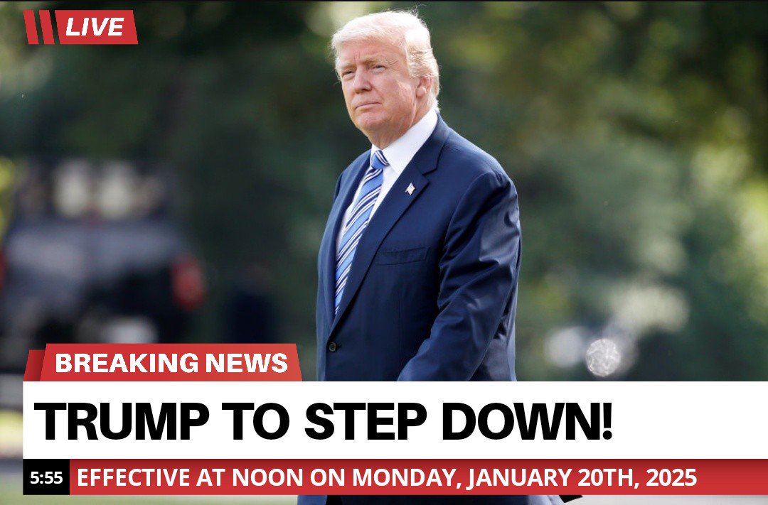 mikandynothem's tweet photo. 💥BREAKING NEWS💥
Multiple reliable sources have confirmed Donald J. Trump will step down from his office as President of the United States effective at Noon on Monday, January 20th, 2025.
#MAGA #tcot #FoxNews 
#WednesdayMotivation
#TrumpFail #CohenHearing 
#CohenTestimony https://t.co/MmRfFtkqYP