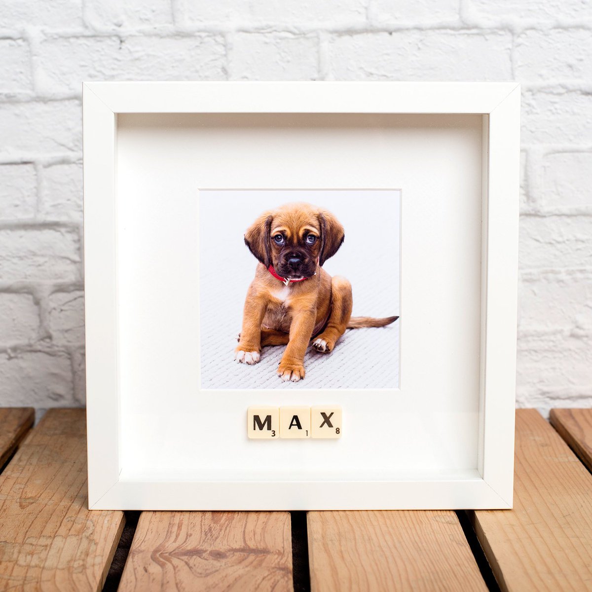 Thanks for the kind words! ★★★★★ 'Amazing, quick delivery, exactly what I ordered.' Hannah etsy.me/2StdFio #etsy #housewares #homedecor #white #living #photography #petloss #framed #petframe #scrabbleframe