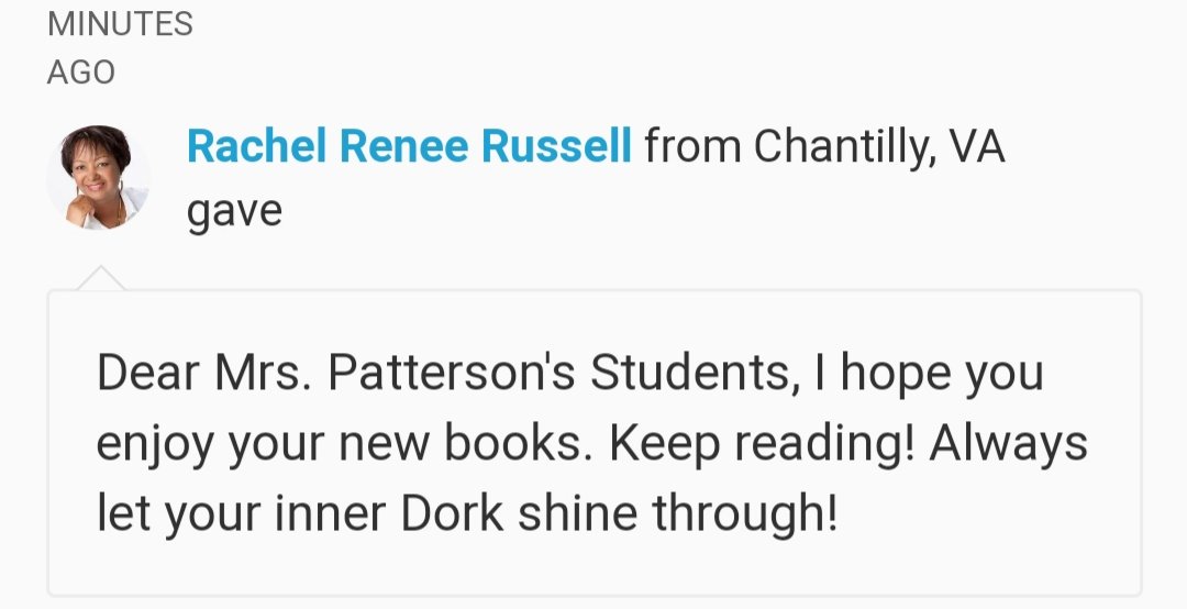 MediaCees's tweet photo. @CEES_Jackets @LCSJackets
#donorschoose #rachelreneerussell #dorkdiariesauthor #projectfunded https://t.co/OTWr12SY6V