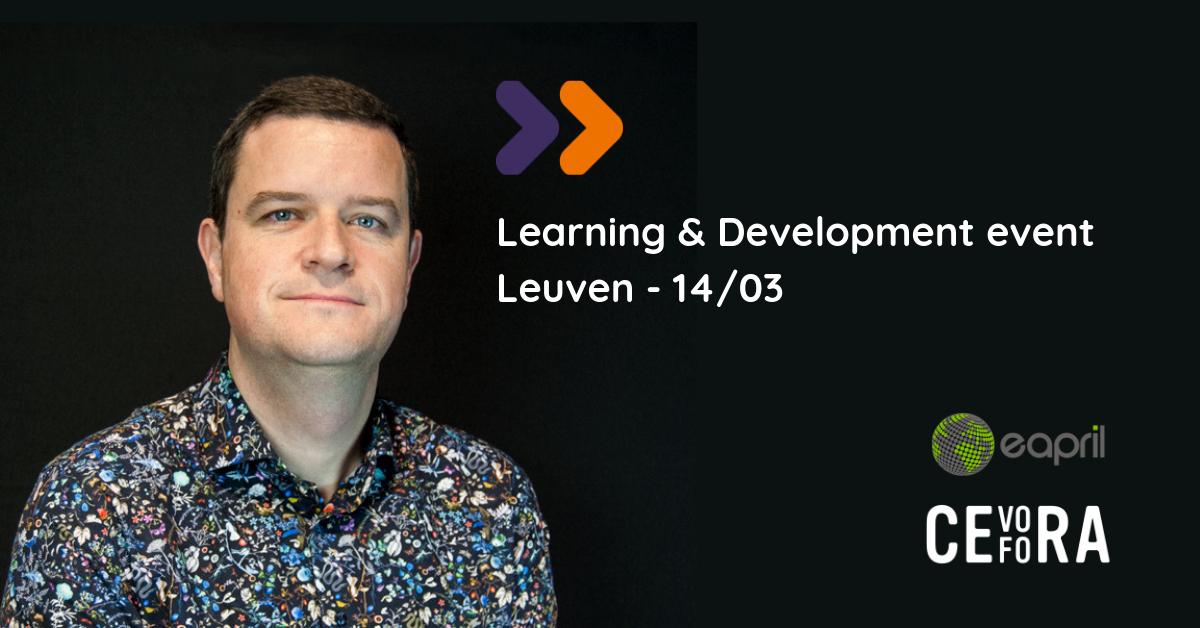 Vandaag zijn we trots! :) Onze collega Jan Van Eycken -Instructional Designer bij #Cevora- is uitgenodigd als lid van het panel bij dit Fishbowl-event. Interesse in een dosis inspiratie over de trends in learning &amp; development? Schrijf je hier snel in! lnkd.in/gxTidrH
