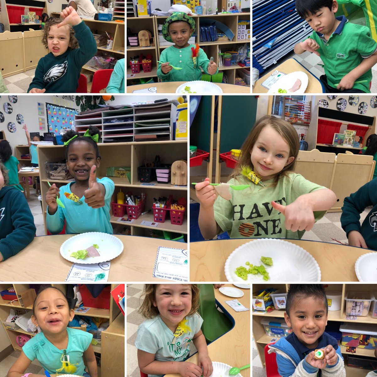 BEprek's tweet photo. Do you like green eggs and ham?! After reading the book we made predications of whether we thought we would like it or not, and then tested it out! Most of us gave a 👍@APSGardenHills @aps_OEL https://t.co/Rm6NuUAlGg