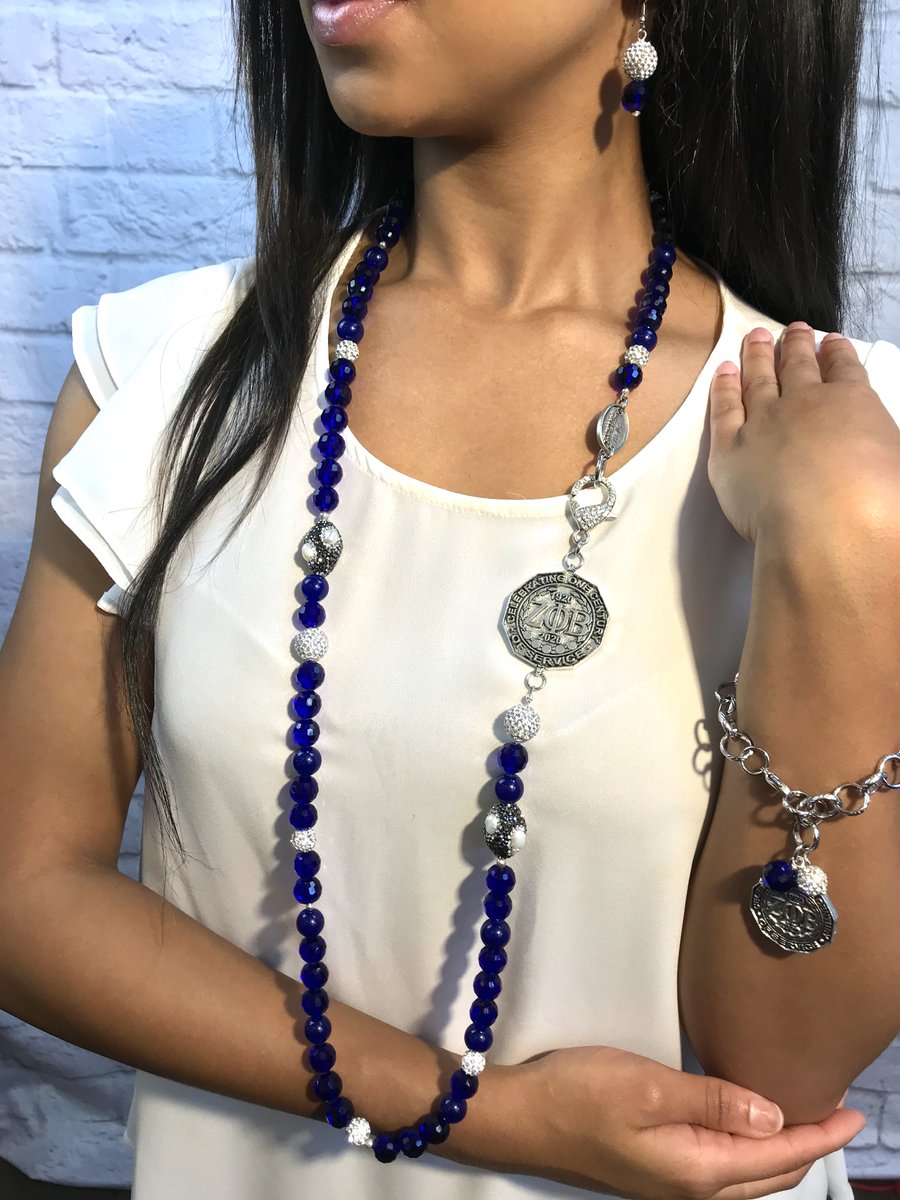 ZPhiB2020's tweet photo. We are ALMOST SOLD OUT of the 3rd and Final piece from the Centennial Finer Collection. ONLY 100 sets of this LIMITED EDITION collection were created. Each set has a matching Necklace, Bracelet and Earrings. To Order visit https://t.co/5yraSVV67x https://t.co/DOruy4vq7N