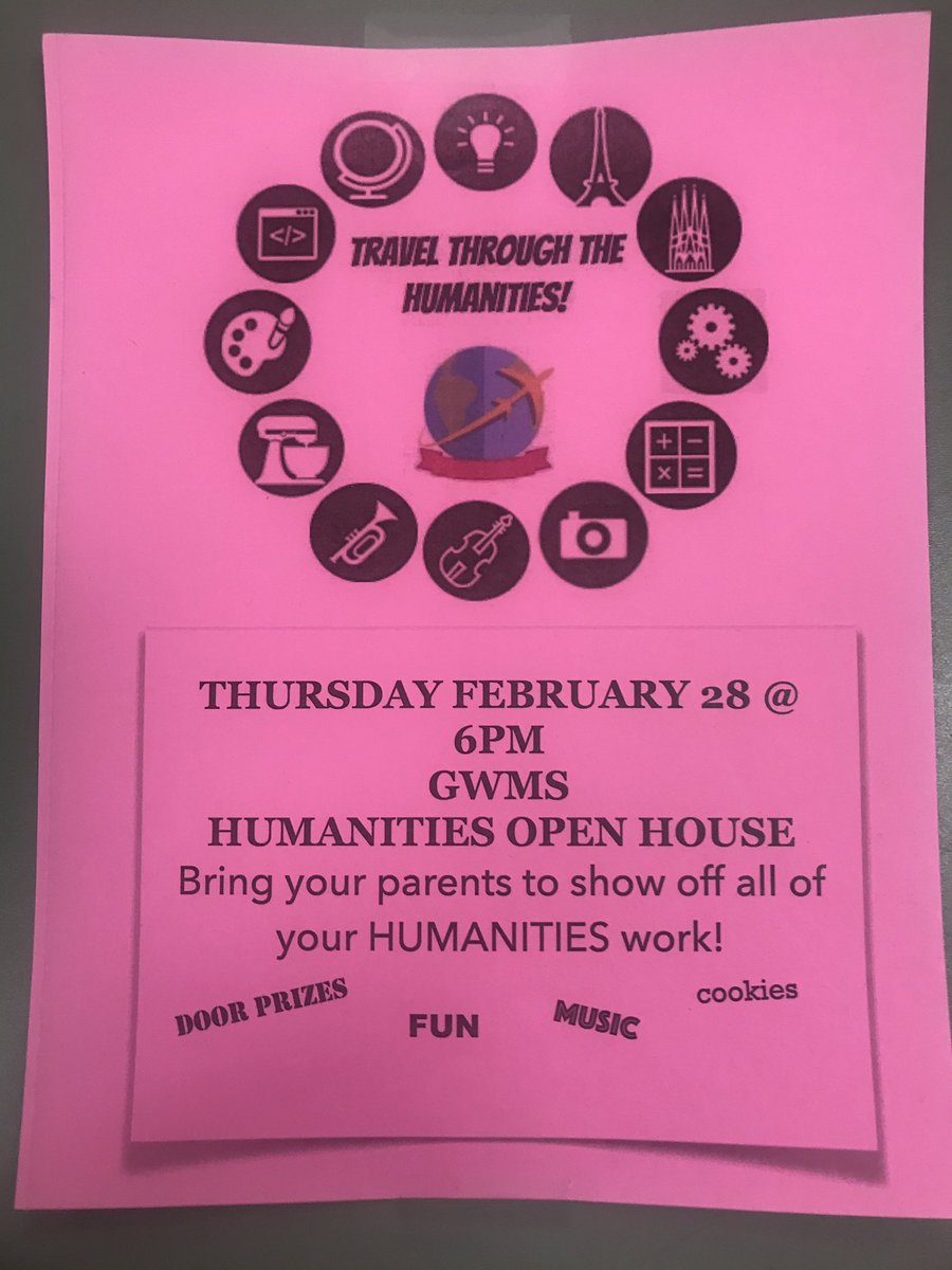 Go to the middle school tonight to learn about humanities courses for next year! #weare44 #madison44