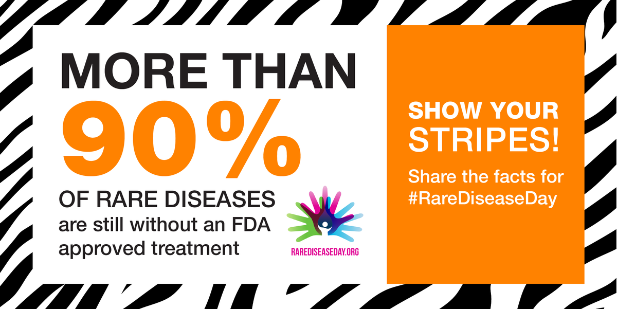 WeAreCramer's tweet photo. The numbers speak for themselves—more needs to be done. #ShowYourStripes and let the rare disease community know you stand with them! #RareDiseaseDay https://t.co/KZx1I7miMb