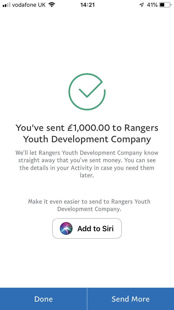 Thank you to everyone that has entered, we have now sent over a second payment of £1000.00 to the club

Add that to the £875.00 raised by auction we are heading towards £3000.00 raised for our youth department <a href="/rfc_rydc/">Rangers Youth DC</a>

Huge thanks - let’s keep going &amp; raise as much as we can!
