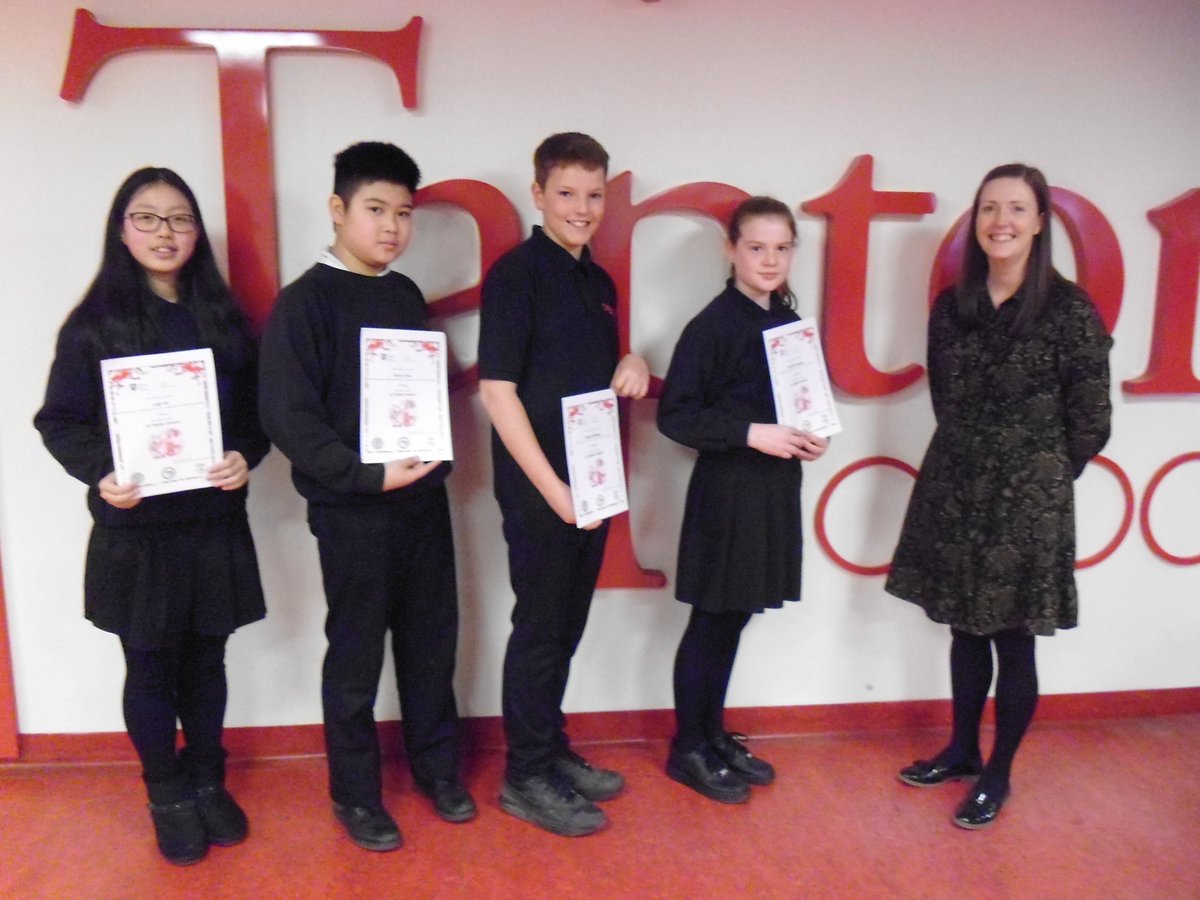 TaptonYli's tweet photo. Winners of the 2019 Chinese Art Competition were presented with their prizes by Ms Rhodes this morning. @TaptonSchool1 https://t.co/atHb8QUJGp