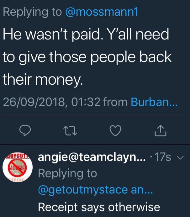 MirandaJMcGuire's tweet image. not to forget that then cos we such a very very small bunch of nobodies they got MM office staff to tell lies about us on twitter saying #teamClayne didn't pay for their coffee Truck Reciepts said otherwise more #Fox #FoxFail #Foxlies like #Bones then #lies #lethalfail