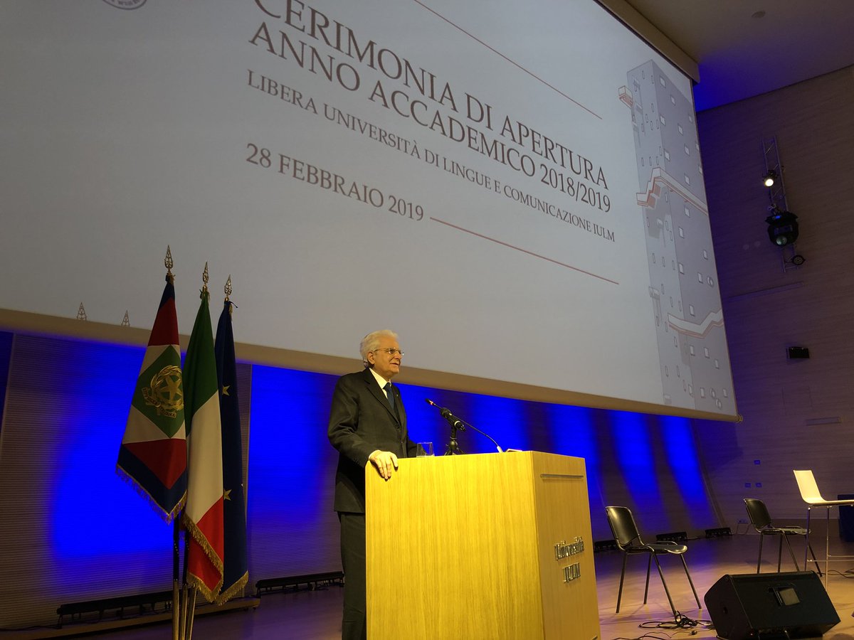 #IULM, #Mattarella: sarei soddisfatto se il nostro Paese ragionasse in termini di decenni, con la capacità di essere pronti per affrontare il futuro. L’amore per la cultura è l’amore per se stessi