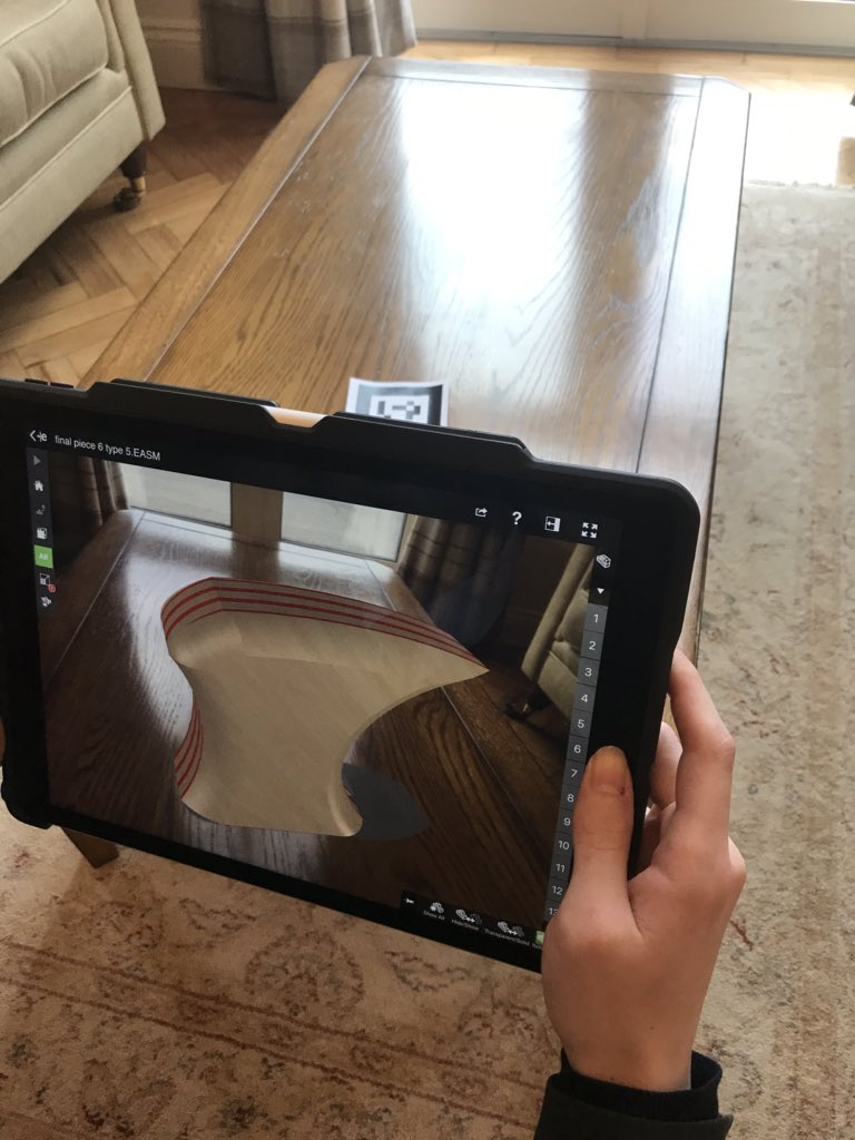 RGSDesignTech's tweet image. A Level students using Augmented Reality today!! #solidworks #edrawings #cadcam