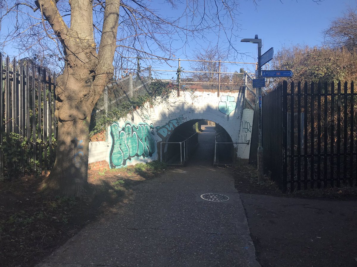BernadetteFis11's tweet photo. Wondering what @networkrail‘s anti #graffiti strategy is? Not sure the whitewash quite worked for us here at #StreamWalk #Whitstable. #Blankcanvass? https://t.co/2EpDwcIe86