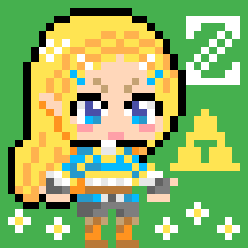 れいん ゼルダの伝説 ブレスオブザワイルド ゼルダ姫 リンク ドット絵 Pixelart