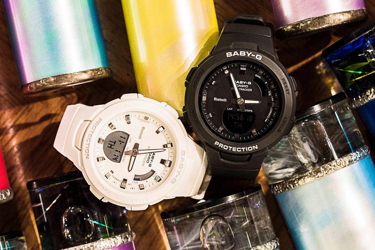 javyscasio's tweet photo. Outstanding function packed into stylish designs makes these new BABY-G G-SQUAD models the perfect choice for women who wish to make health management and fitness an integral part of their daily lives.
#babyg #BSAB100 #GSQUAD #steptracker #smartphonelink #street #sports https://t.co/p1aCiFMYdz