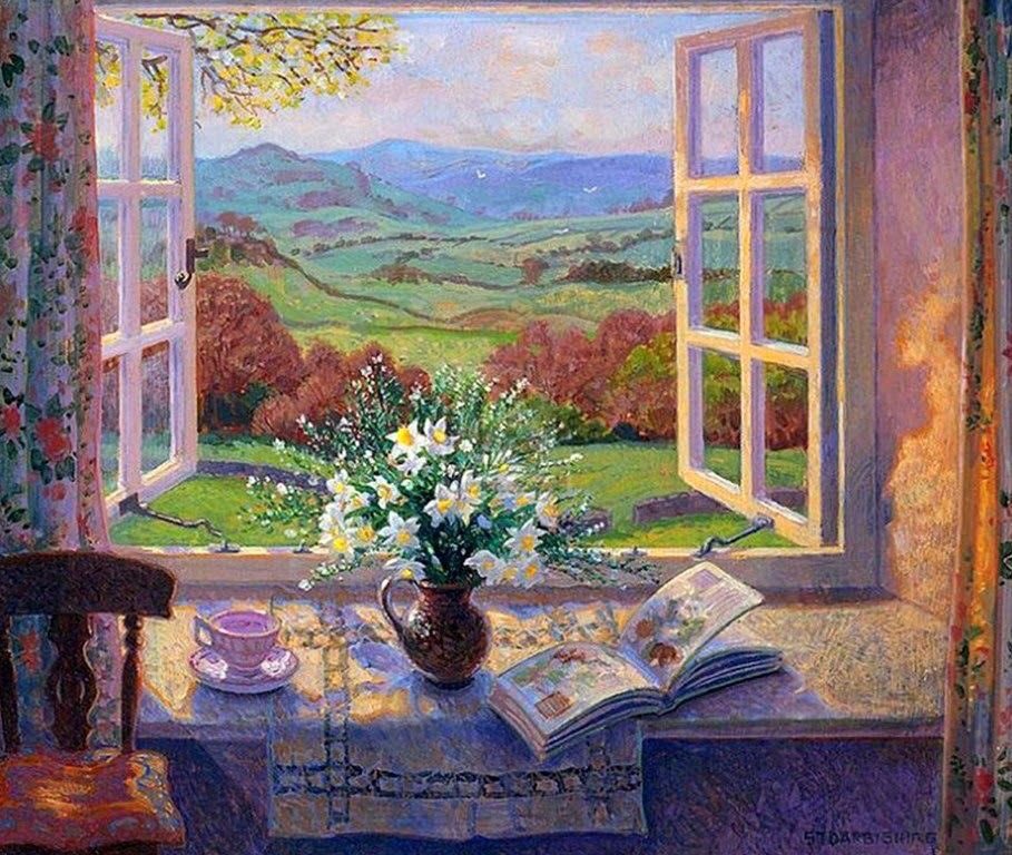 HWarlow's tweet photo. Good Morning.  Happy Thursday 
Our first artist is a favourite here Stephen Darbishire. English Lake District artist . Always lovely uplifting paintings. https://t.co/B4OesxBMcj
