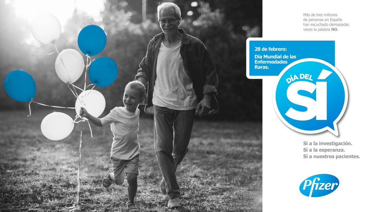 Sí a la investigación, porque sólo el 5% de las 7.000 #EnfermedadesRaras conocidas tiene tratamiento específico a día de hoy. Hagamos que el #DiaMundialEnfermedadesRaras sea el Día del SÍ