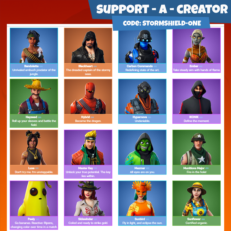 fortnite names rarities and more going live on our site over time peely is reactive https www stormshield one patches 8 00 pic twitter com - fortnite peely reactive